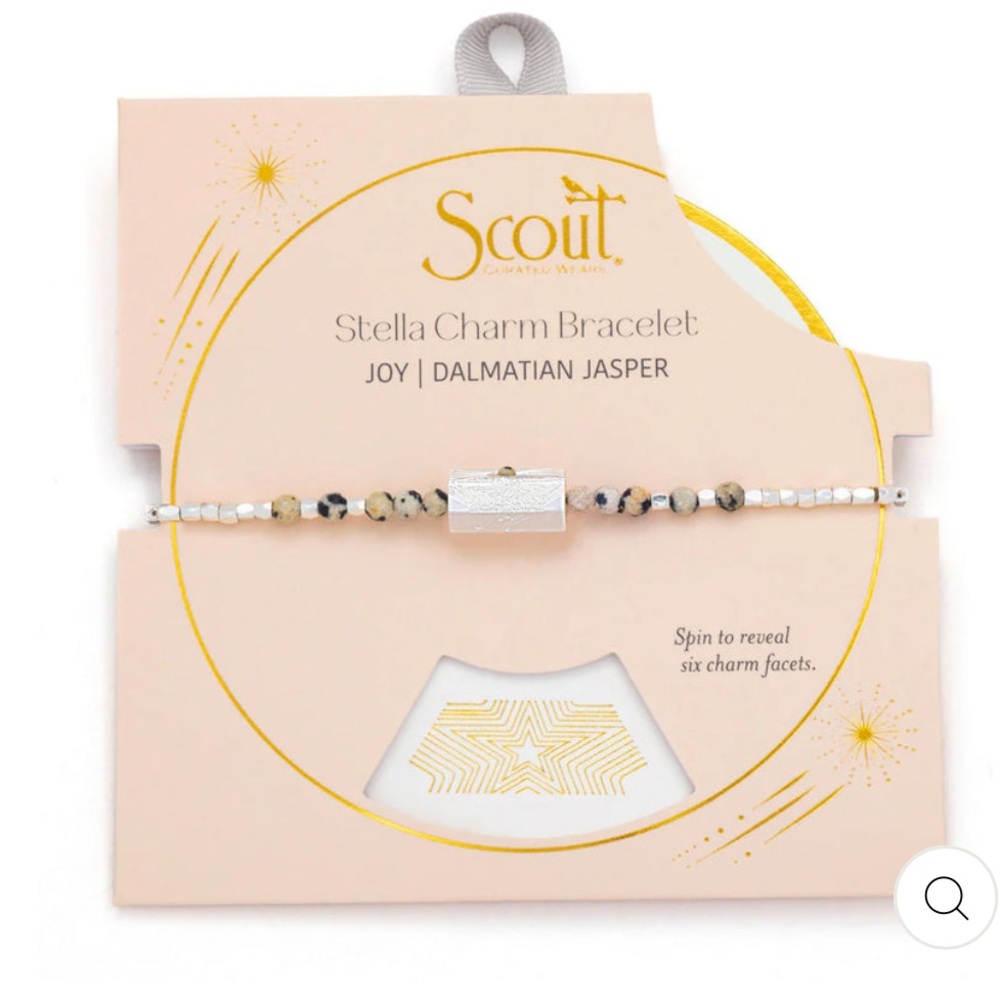NEW Scout Joy Dalmatian Jasper Stella beaded bracelet